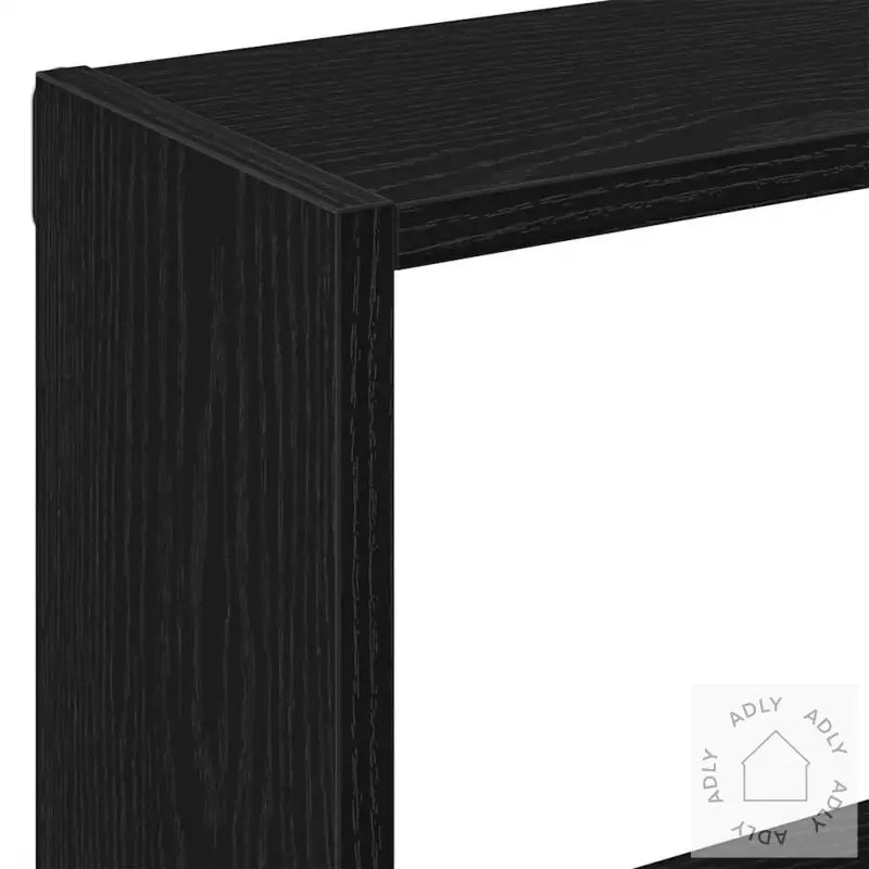 Vegghylle Svart Eik 90X16X78 Cm Konstruert Tre