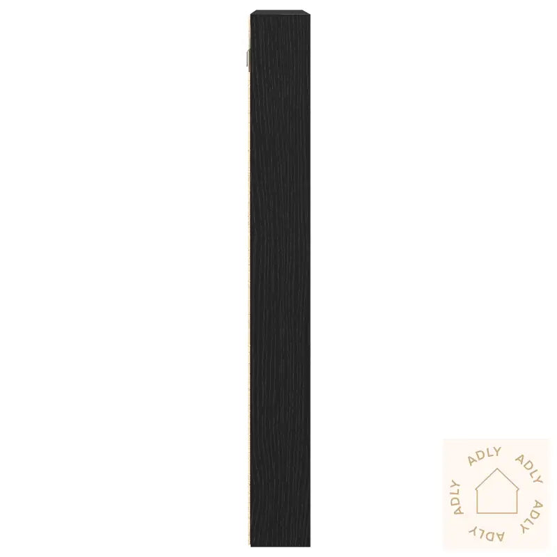 Vitrine Skap Svart Eik 100X8,5X75 Cm Konstruert Tre