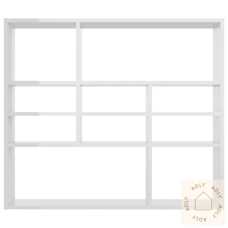 Vegghylle Høyglans Hvit 90X16X78 Cm Konstruert Tre