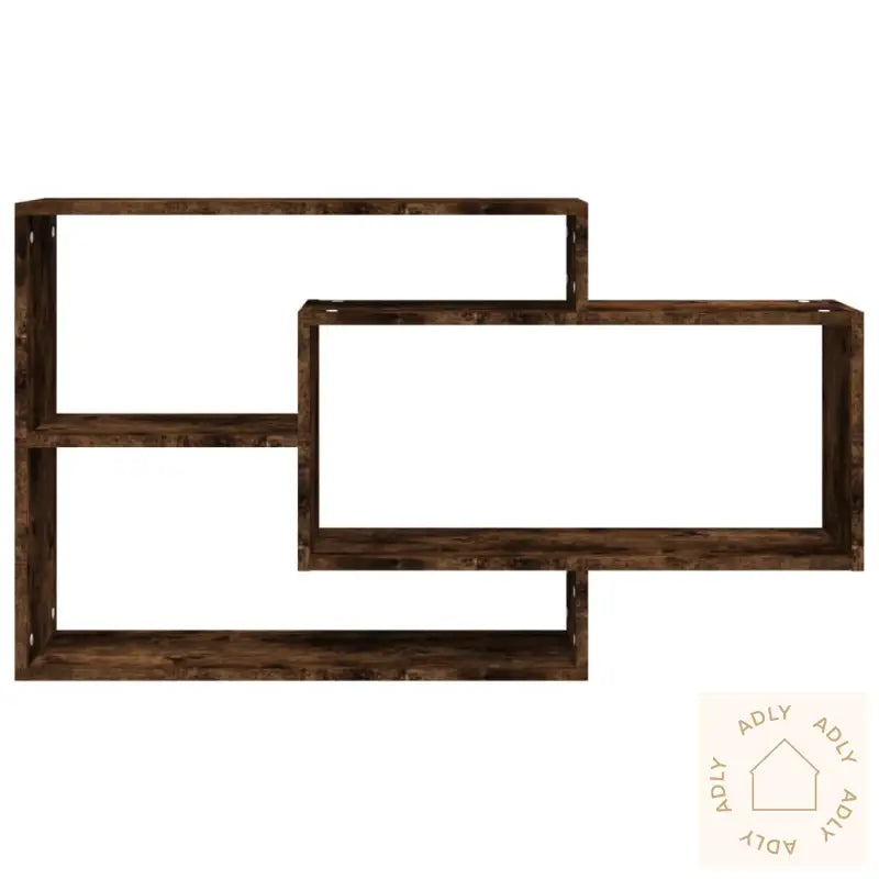 Vegghylle Røkt Eik 104X20X58,5 Cm Konstruert Tre