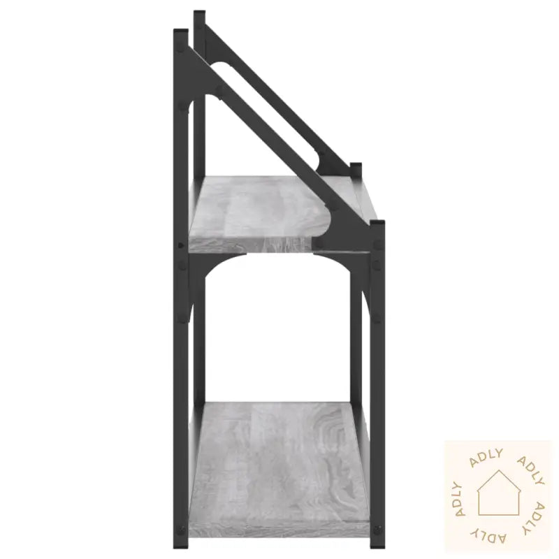 Vegghylle 2 Etasjer Grå Sonoma 80X21X51 Cm Konstruert Tre