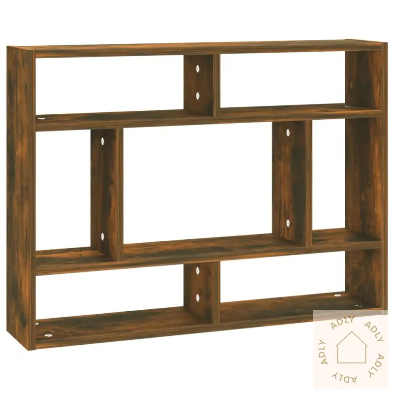 Vegghylle Røkt Eik 75X16X55 Cm Konstruert Tre
