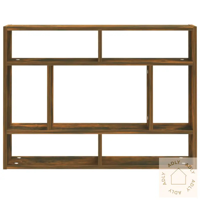 Vegghylle Røkt Eik 75X16X55 Cm Konstruert Tre