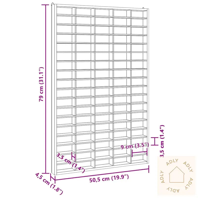 Samlerutstilling I Tre Med 90 Rom 50,5X4,5X79 Cm