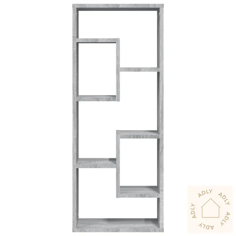 Vegghylle Grå Sonoma 36X16X90 Cm Konstruert Tre