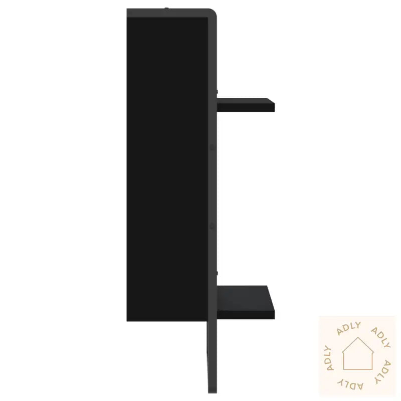 Vegghylle Med Stang Svart 30X25X65 Cm