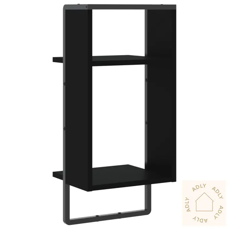Vegghylle Med Stang Svart 30X25X65 Cm