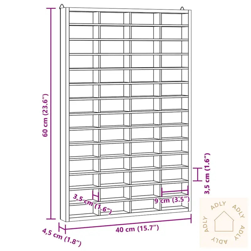 Samlerutstilling I Tre Med 56 Rom 40X4,5X60 Cm