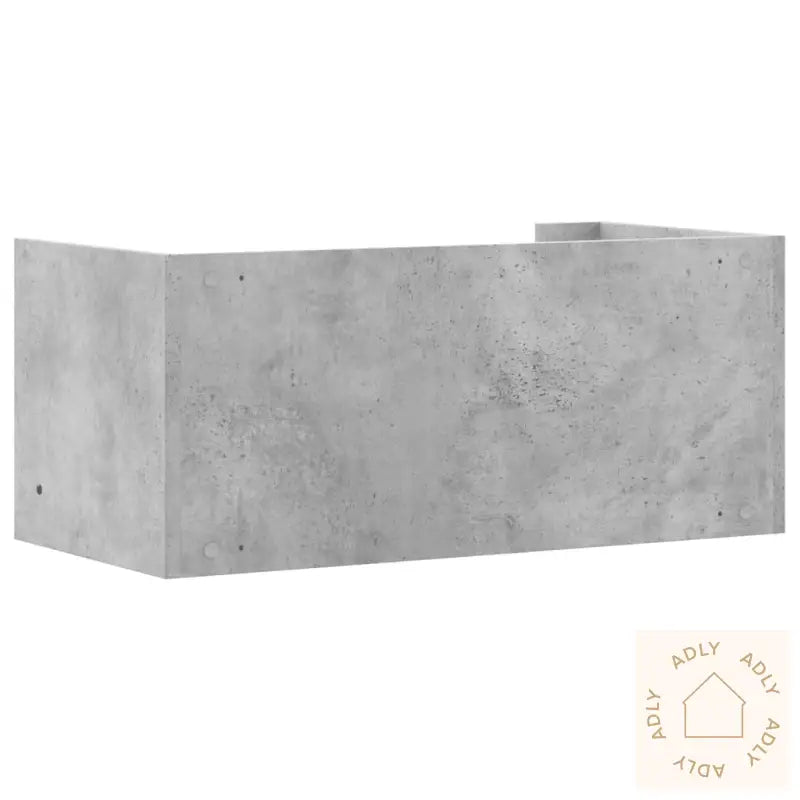 Vegghylle Betonggrå 70,5X35X30,5 Cm Konstruert Tre