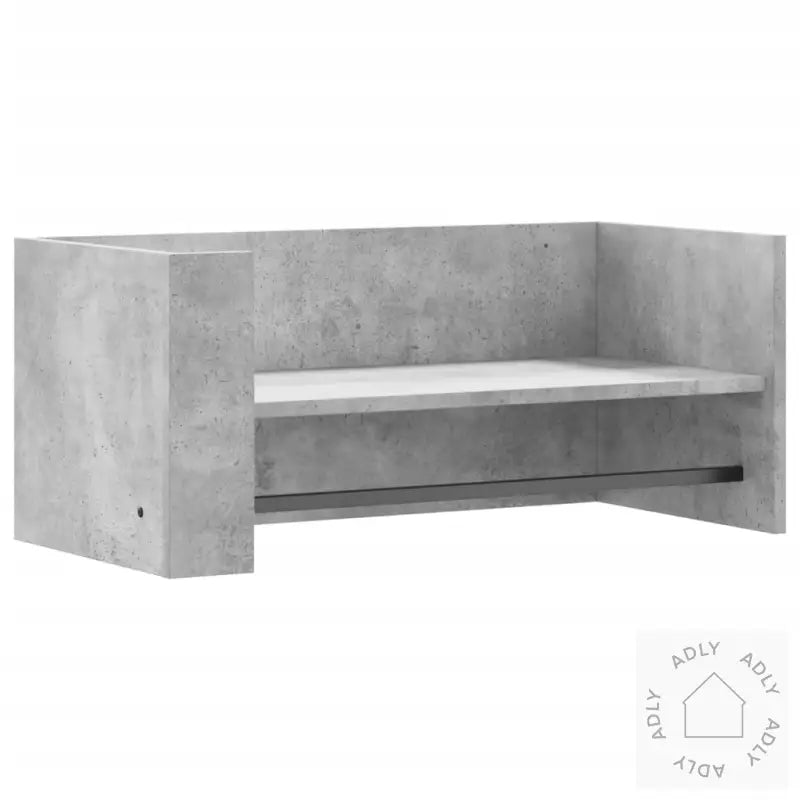 Vegghylle Betonggrå 70,5X35X30,5 Cm Konstruert Tre