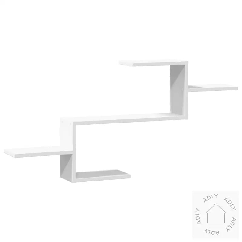 Vegghylle Hvit 104X15X49 Cm Konstruert Tre