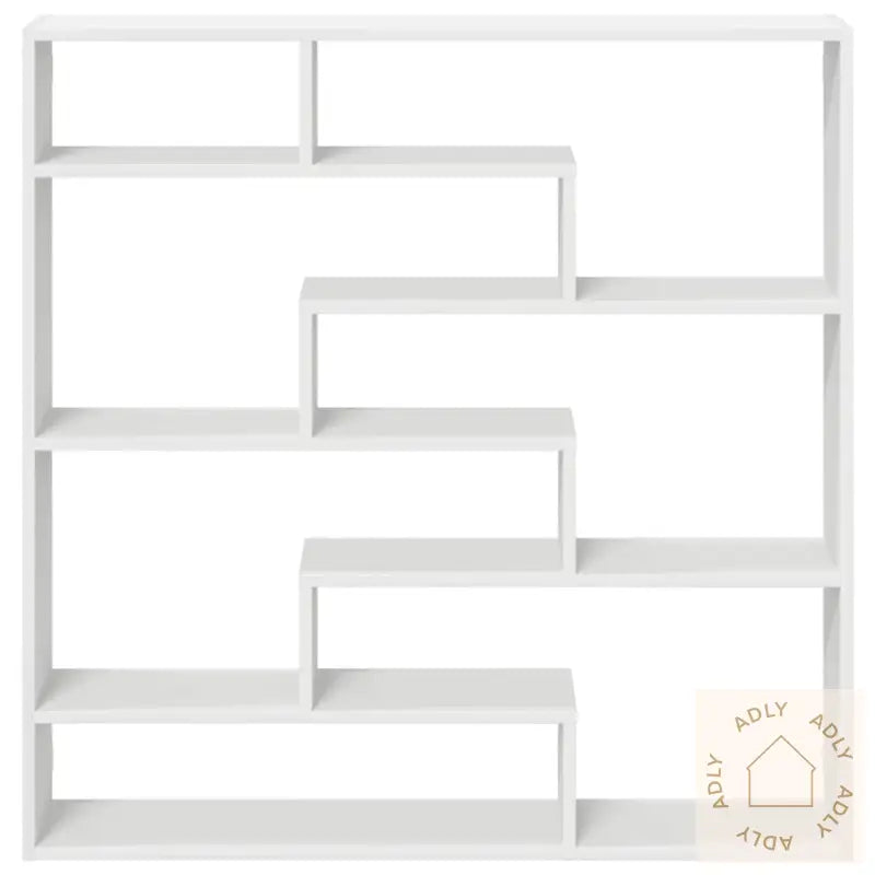 Kubeformet Vegghylle 7 Rom Hvit Konstruert Tre