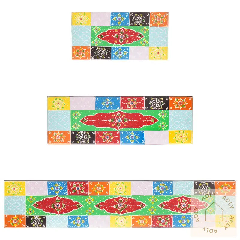 3-Delt Vegghylle Sett 100X20X6 Cm Solid Tre Mango