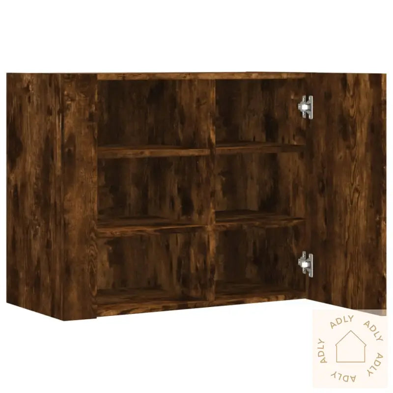 Veggskap Røkt Eik 75X35X60 Cm Konstruert Tre