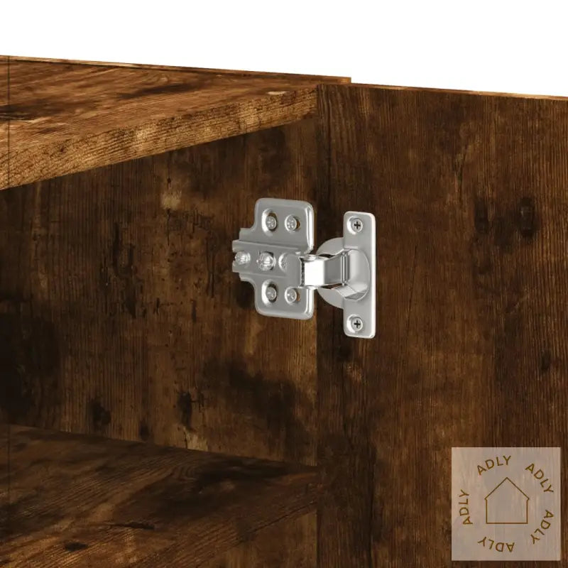 Veggskap Røkt Eik 75X35X60 Cm Konstruert Tre