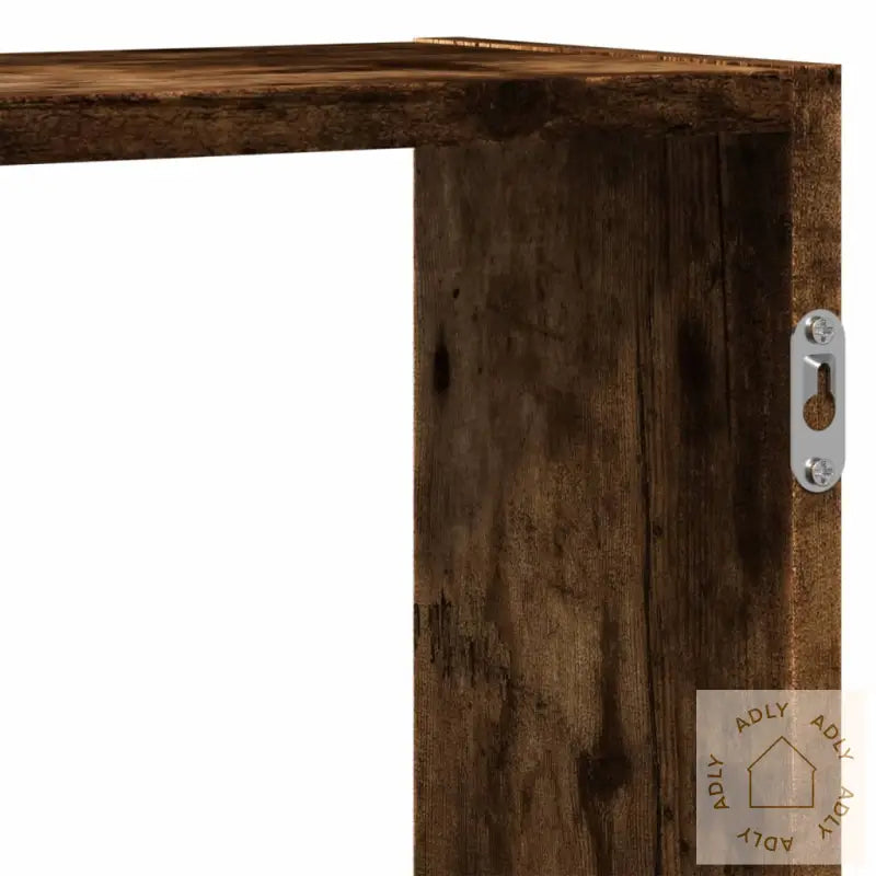 Vegghylle Røkt Eik 129X18X42 Cm Konstruert Tre