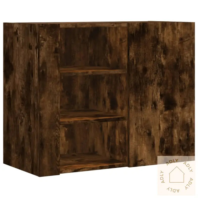 Veggskap Røkt Eik 75X35X60 Cm Konstruert Tre