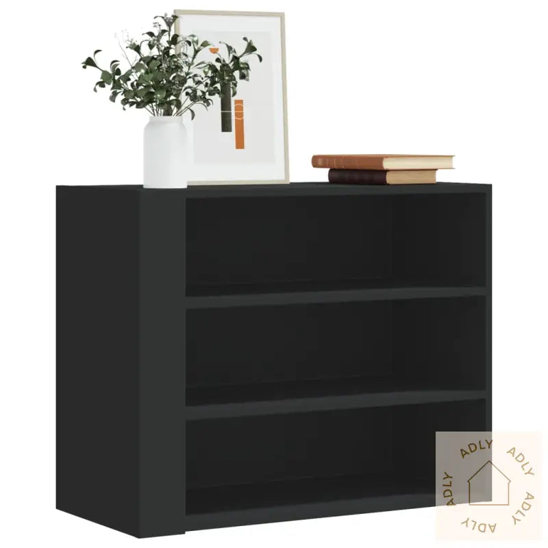 Veggskap Svart 75X35X60 Cm Konstruert Tre