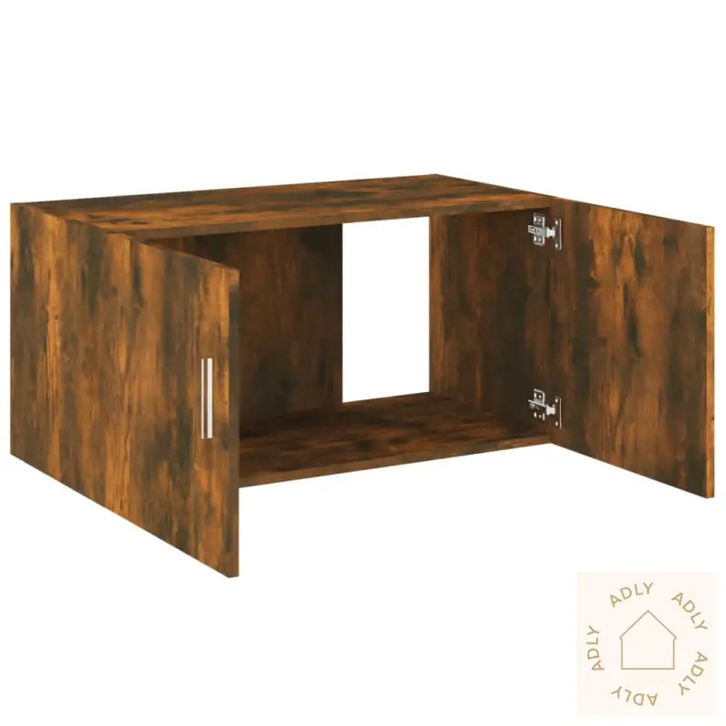 Veggskap Røkt Eik 80X39X40 Cm Konstruert Tre