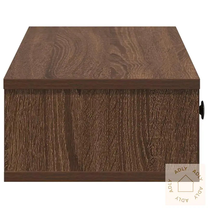 Vegghylle Med Skuffer Brun Eik 60X25X15 Cm Konstruert Tre