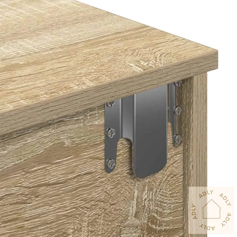 Vegghylle Med Skuffer Sonoma Eik 80X31X17 Cm Konstruert Tre