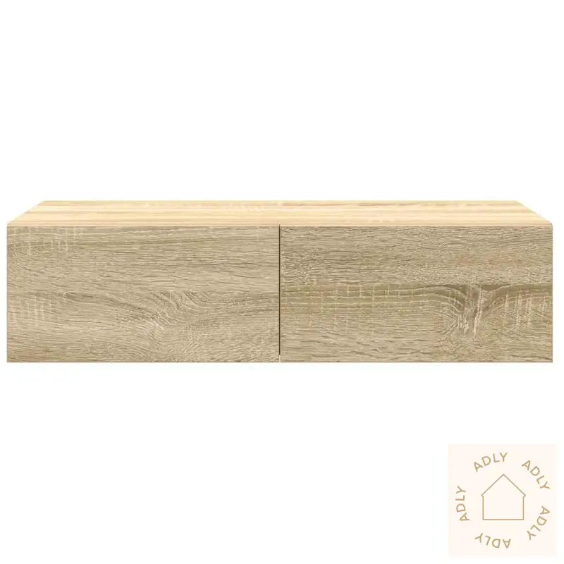 Vegghylle Med Skuffer Sonoma Eik 60X26,5X15 Cm Konstruert Tre