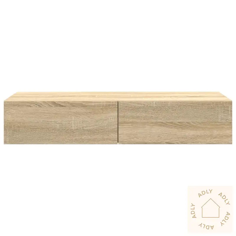 Vegghylle Med Skuffer Sonoma Eik 100X36X19 Cm Konstruert Tre