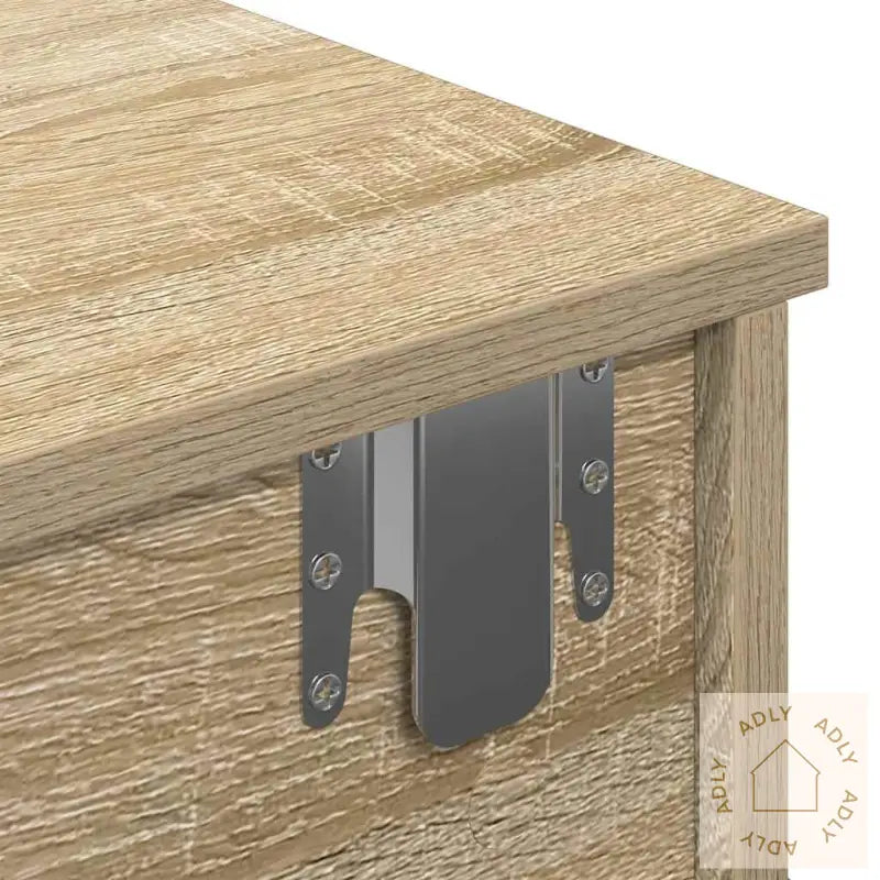 Vegghylle Med Skuffer Sonoma Eik 100X37,5X19 Cm Konstruert Tre
