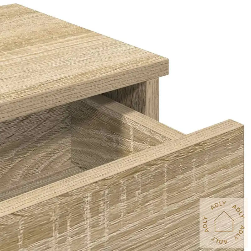 Vegghylle Med Skuffer Sonoma Eik 100X37,5X19 Cm Konstruert Tre