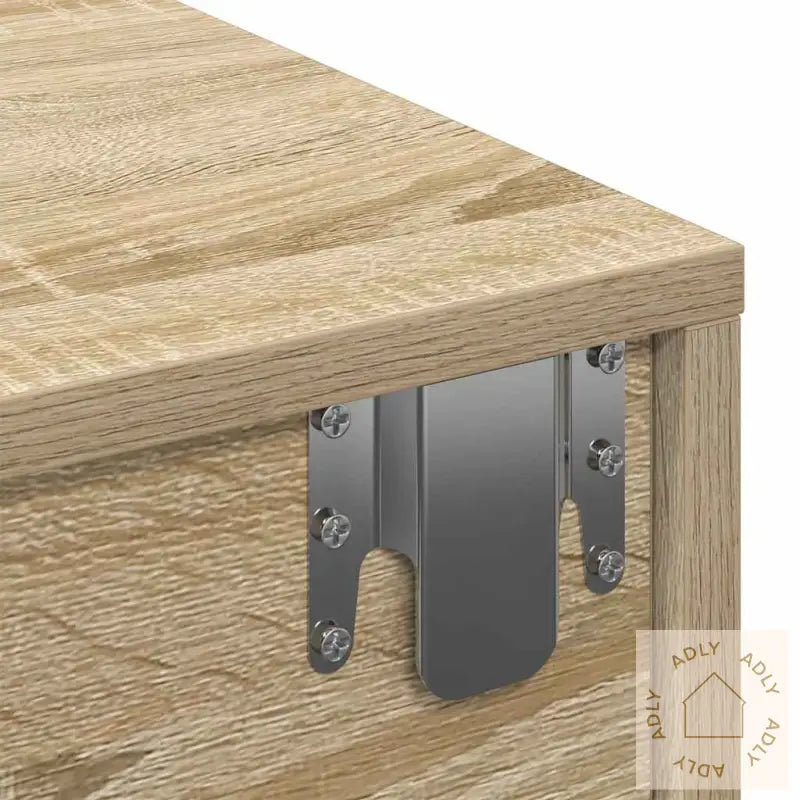 Vegghylle Med Skuffer Sonoma Eik 100X36X19 Cm Konstruert Tre