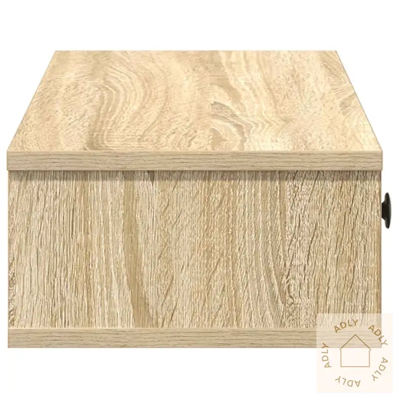 Vegghylle Med Skuffer Sonoma Eik 100X37,5X19 Cm Konstruert Tre