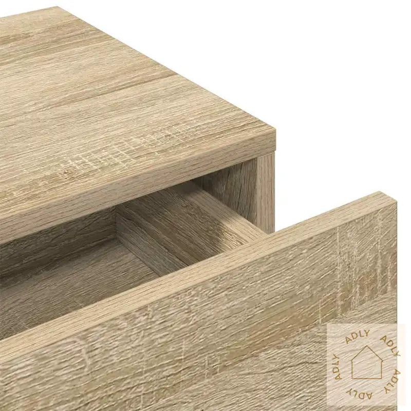 Vegghylle Med Skuffer Sonoma Eik 100X36X19 Cm Konstruert Tre