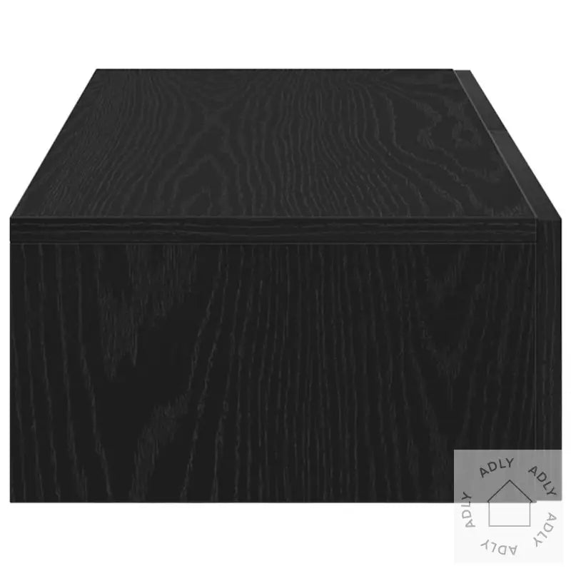 Vegghylle Med Skuffer Svart 80X33X17 Cm Konstruert Tre