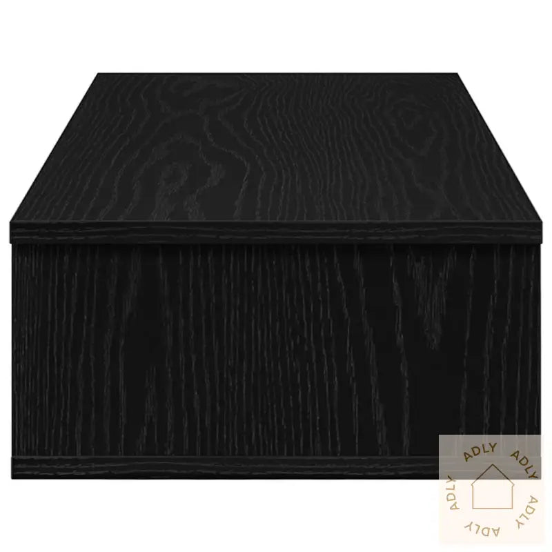 Vegghylle Med Skuffer Svart 80X31X17 Cm Konstruert Tre