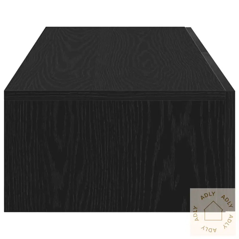 Vegghylle Med Skuffer Svart 100X36X19 Cm Konstruert Tre