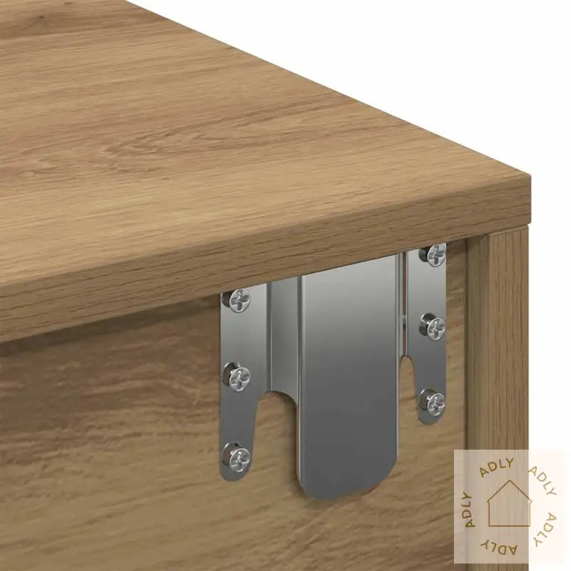 Vegghylle Med Skuffer Artisian Eik 100X36X19 Cm Konstruert Tre