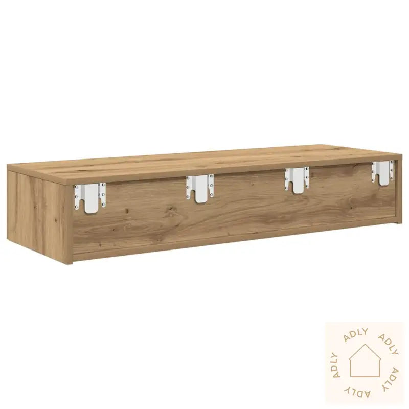 Vegghylle Med Skuffer Artisian Eik 100X36X19 Cm Konstruert Tre