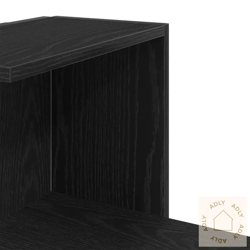 Vegghjørnehylle Svart Eik 36,5X36,5X140 Cm Konstruert Tre