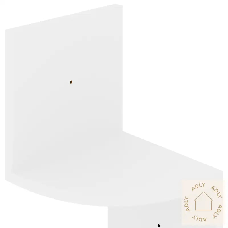 Vegghjørnehylle Høyglans Hvit 19X19X123 Cm Konstruert Tre