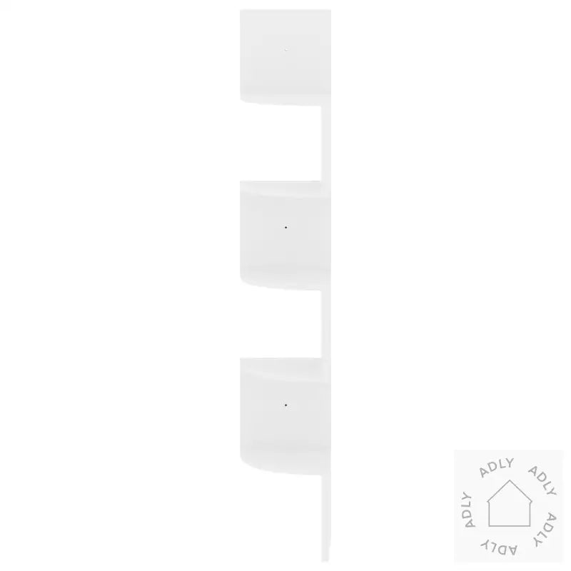 Vegghjørnehylle Høyglans Hvit 19X19X123 Cm Konstruert Tre