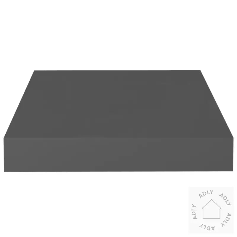 Flytende Vegghylle Høyglans Grå 23X23,5X3,8 Cm Mdf