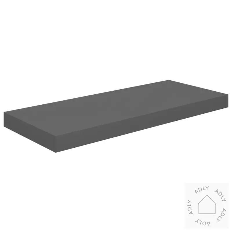 Flytende Vegghylle Høyglans Grå 60X23,5X3,8 Cm Mdf