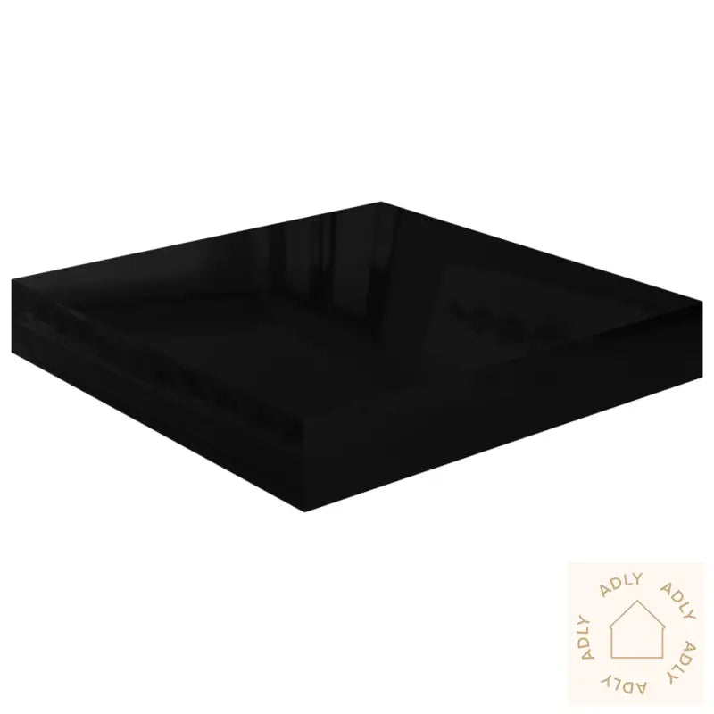 Flytende Vegghylle Høyglans Svart 23X23,5X3,8 Cm Mdf