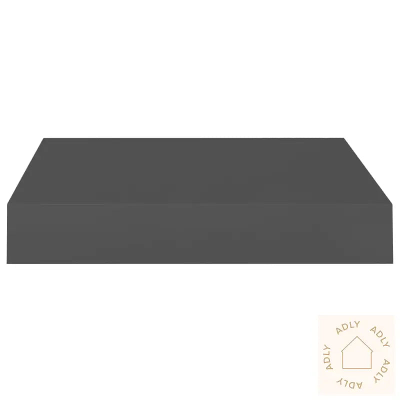Flytende Vegghylle Høyglans Grå 23X23,5X3,8 Cm Mdf