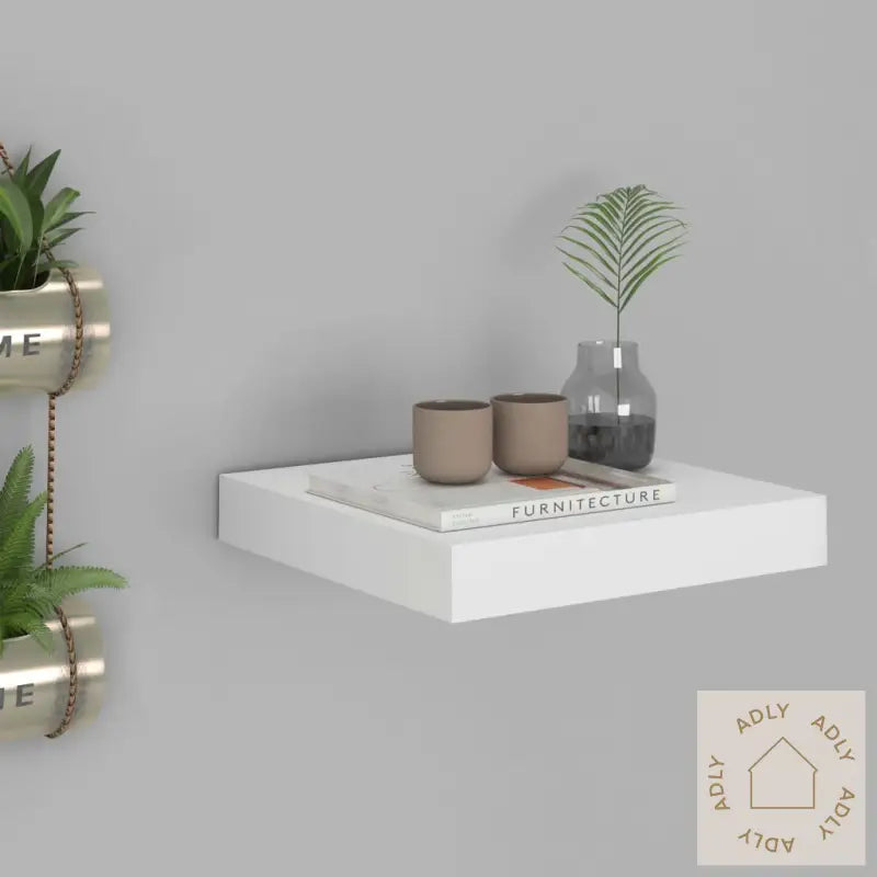 Flytende Vegghylle Hvit 23X23,5X3,8 Cm Mdf