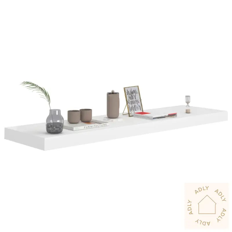 Flytende Vegghylle Hvit 90X23,5X3,8 Cm Mdf