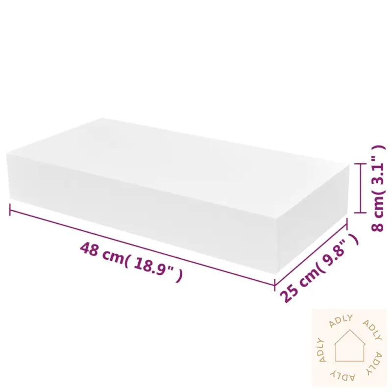 Flytende Vegghyller 2 Stk Mdf Bok/Dvd-Oppbevaring Hvit