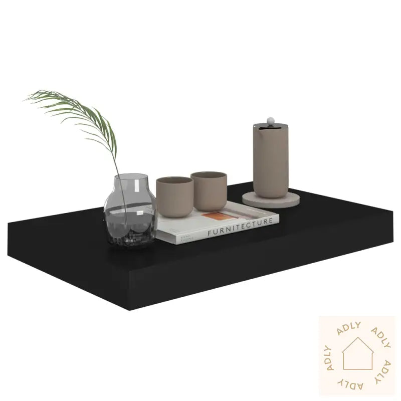 Flytende Vegghylle Svart 40X23X3,8 Cm Mdf
