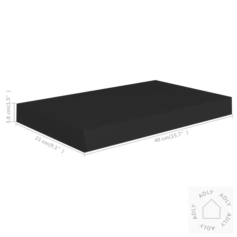 Flytende Vegghylle Svart 40X23X3,8 Cm Mdf