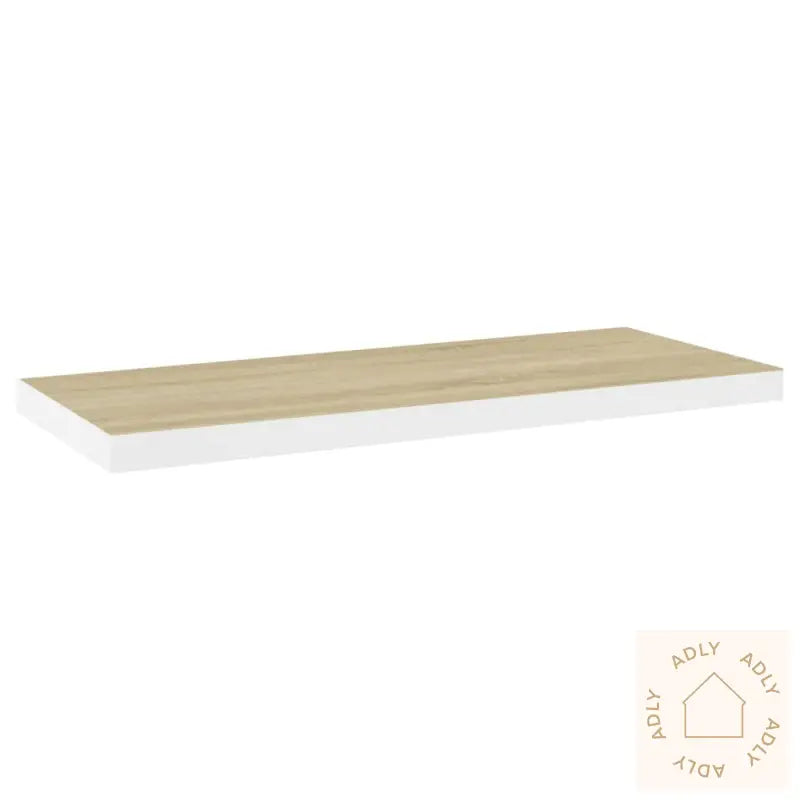 Flytende Vegghylle Eik Og Hvit 80X23,5X3,8 Cm Mdf